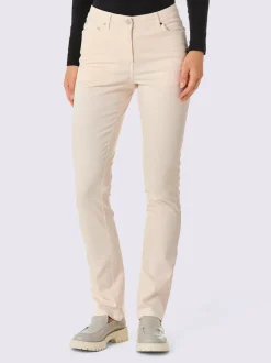Jean cinq poches avec ceinture élastique intégrée