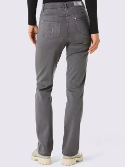 Jean cinq poches avec ceinture élastique intégrée