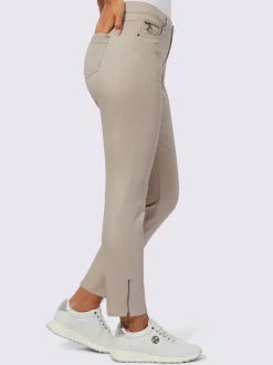Jean cinq poches en coton extensible avec détails fentes