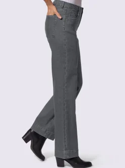 Jean coupe classique à 5 poches jambes larges