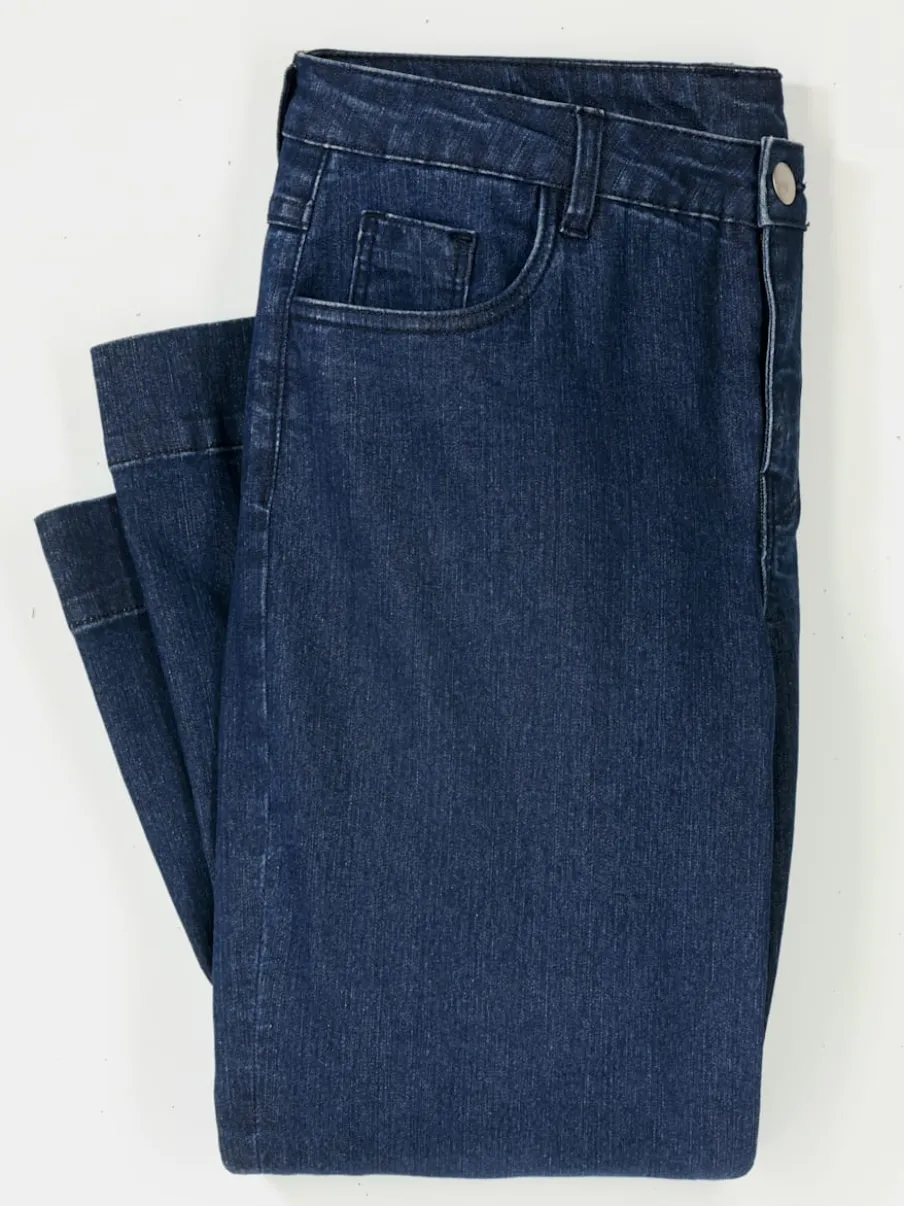 Jean coupe classique à 5 poches jambes larges