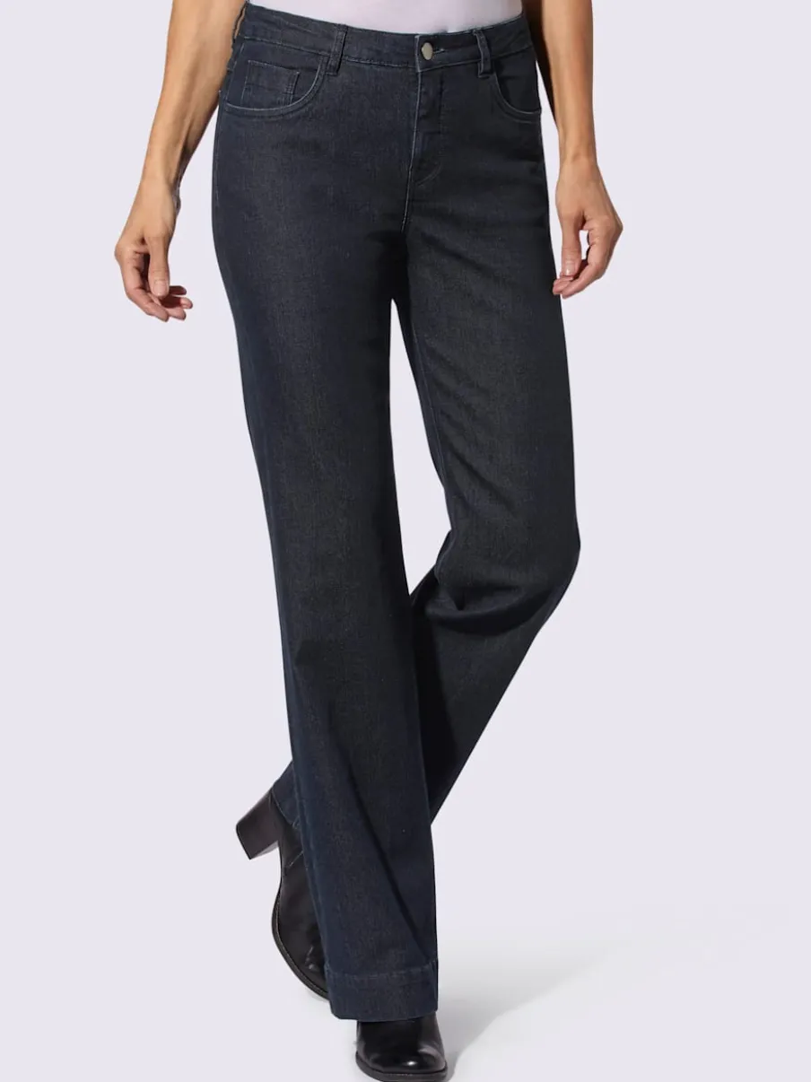 Jean coupe classique à 5 poches jambes larges