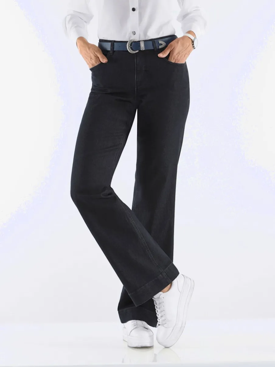 Jean coupe classique à 5 poches jambes larges