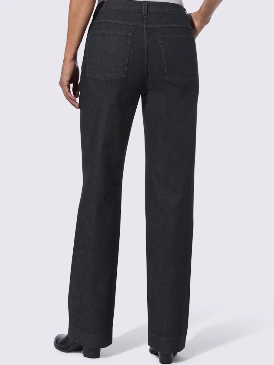 Jean coupe classique à 5 poches jambes larges