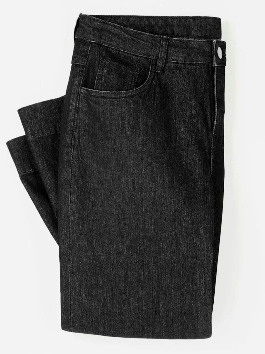 Jean coupe classique à 5 poches jambes larges