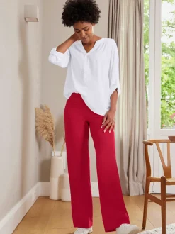 Jean à coupe décontractée avec ceinture élastique ajustable