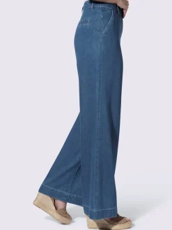 Jean coupe large avec poches devant et ourlet large