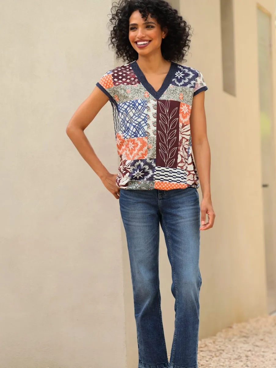 Jean décontracté cinq poches en coton extensible doux