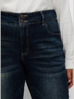 Jean denim classique coupe cinq poches avec rivets décoratifs