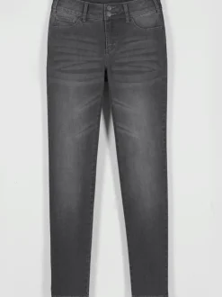 Jean denim classique coupe cinq poches avec rivets décoratifs