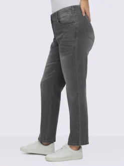 Jean denim classique coupe cinq poches avec rivets décoratifs