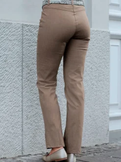 Jean droit avec ceinture élastique et détails enrichis