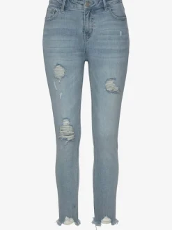 Jean effet déchiré en coupe Slim Fit avec cinq poches