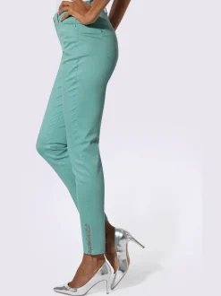 Jean en coton et lyocell avec poches et détails brillants
