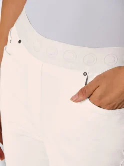 Jean en modal doux avec ceinture élastique et coupe 5 poches