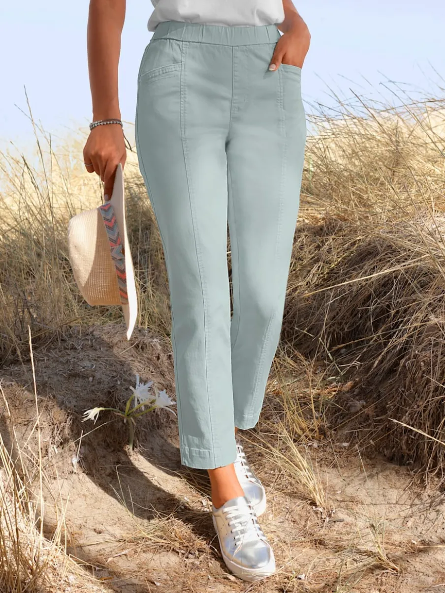 Jean en twill confortable avec ceinture élastique ajustable