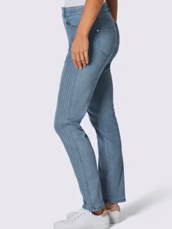 Jean extensible avec ceinture élastique deux poches