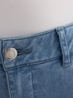 Jean extensible avec ceinture élastique deux poches