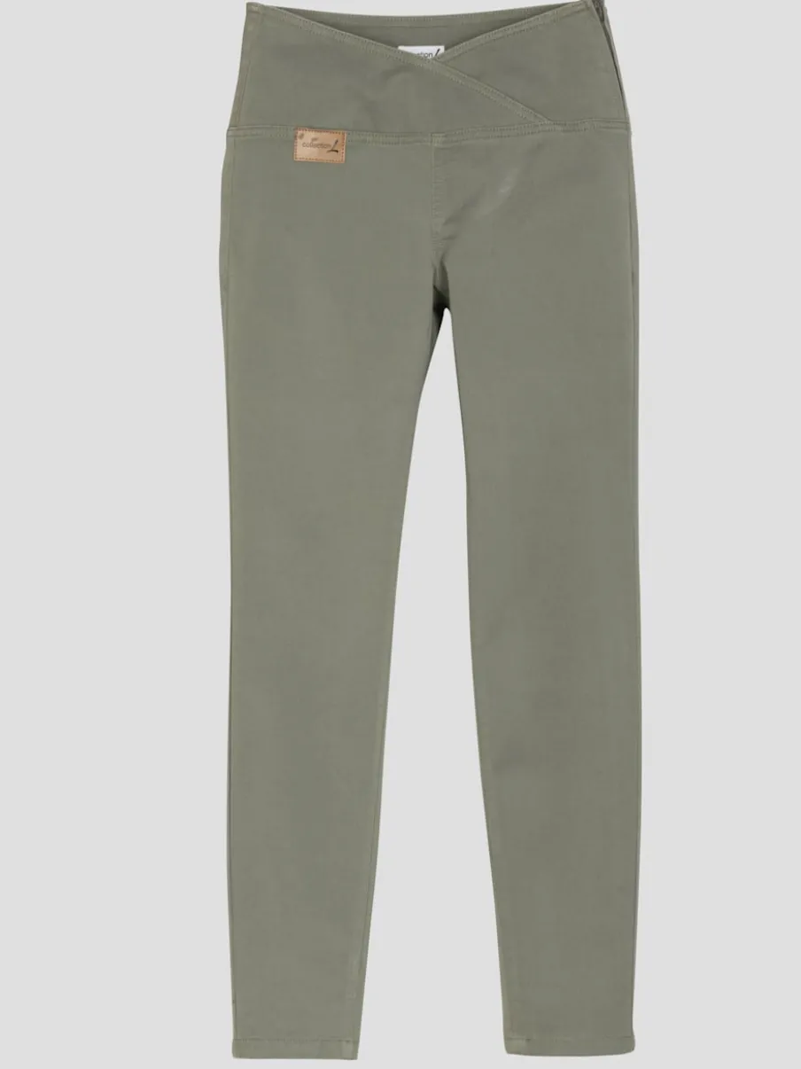 Jean extensible effet ventre plat ceinture haute confortablement ajusté