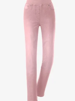 Jean facile à enfiler avec ceinture élastique intégrée.