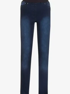 Jean facile à enfiler avec ceinture élastique intégrée.