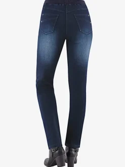 Jean facile à enfiler avec ceinture élastique intégrée.