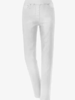 Jean facile à enfiler avec ceinture élastique intégrée.