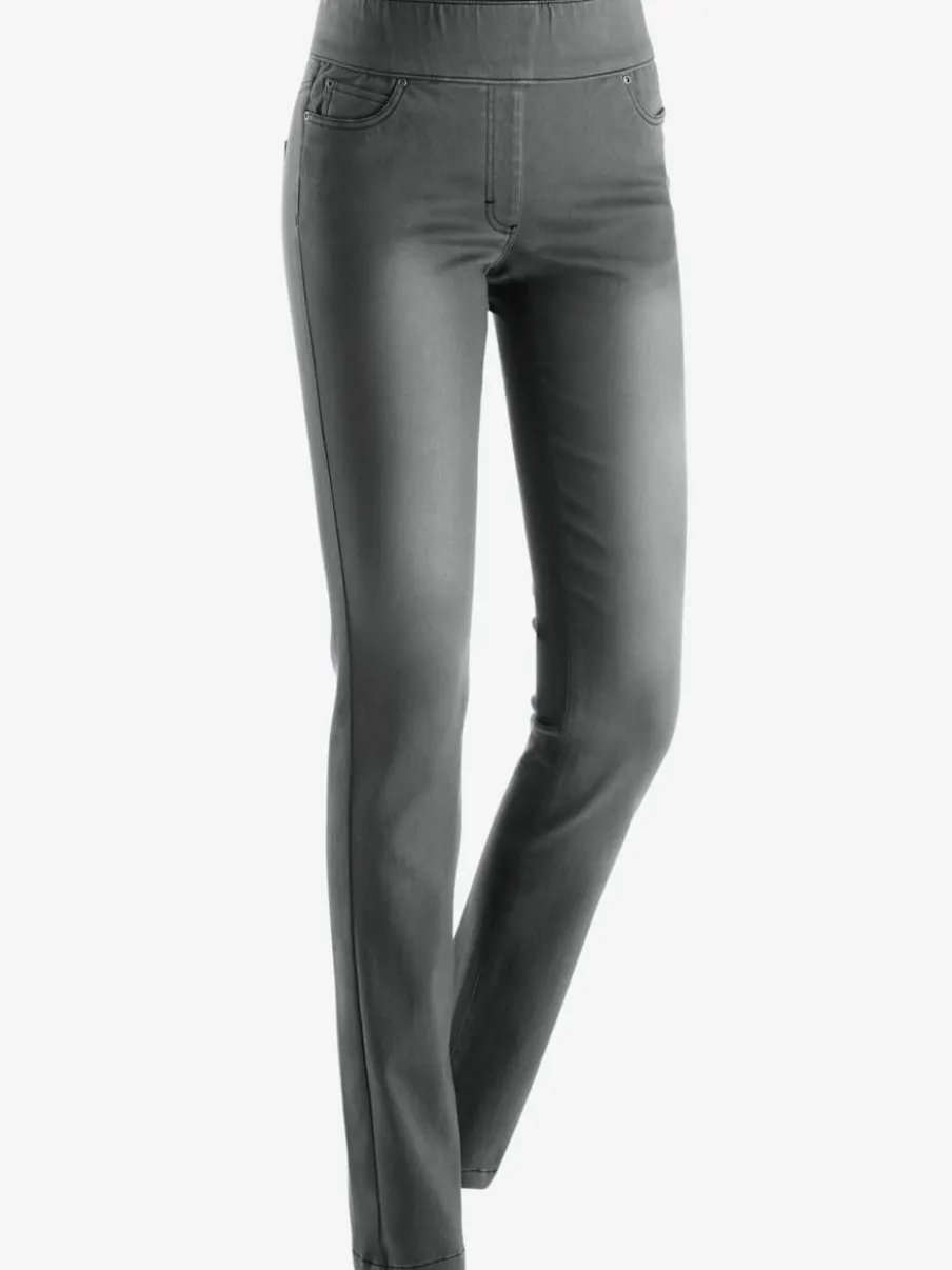 Jean femme coupe slim 5 poches élastique confortable