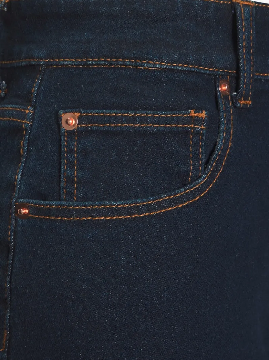 Jean large pour femme à ceinture haute et 5 poches