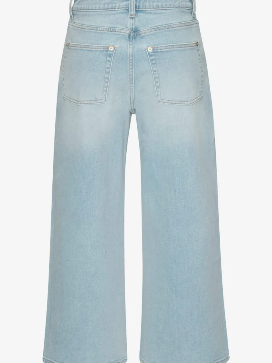 Jean large pour femme à ceinture haute et 5 poches