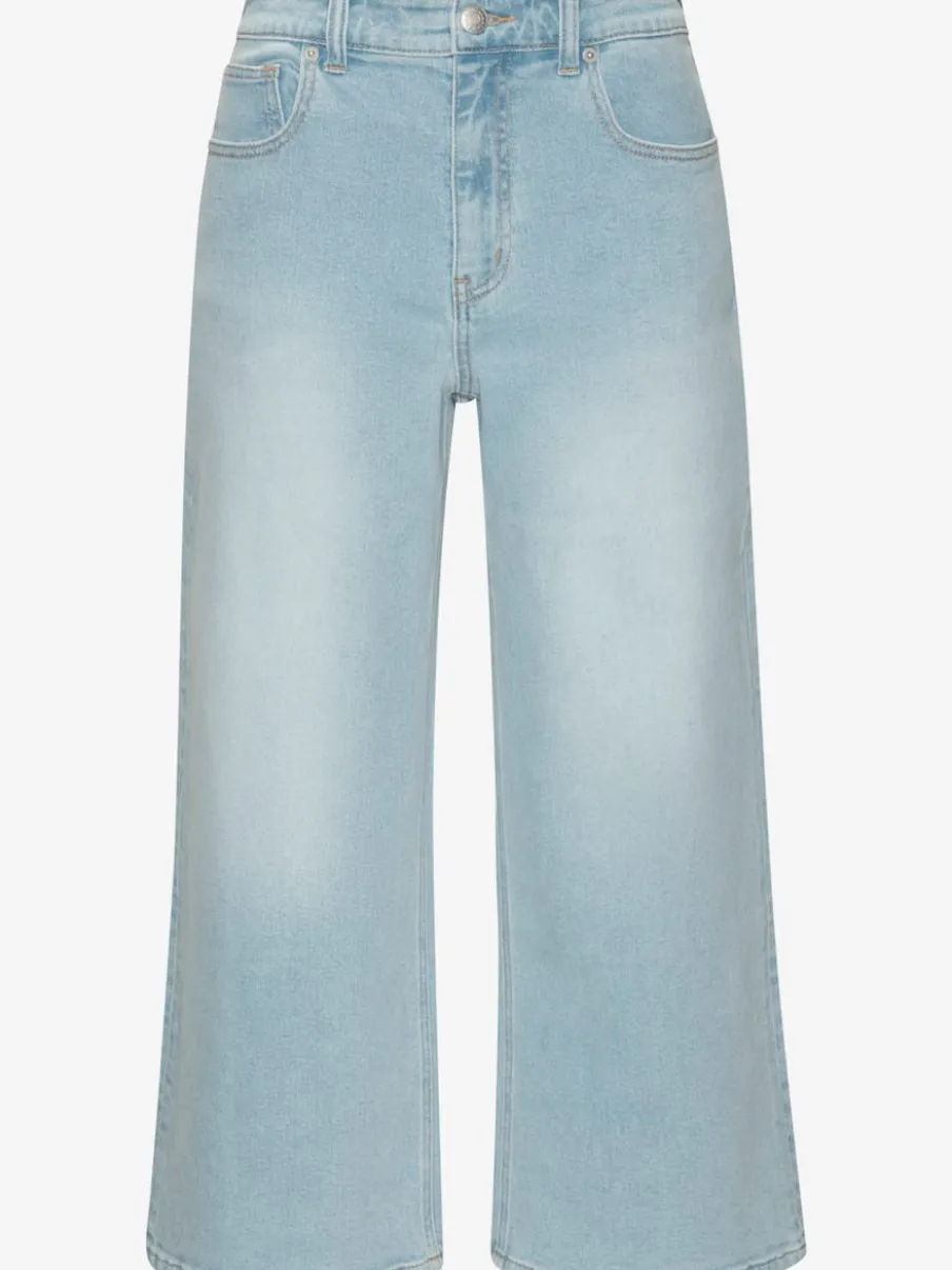 Jean large pour femme à ceinture haute et 5 poches