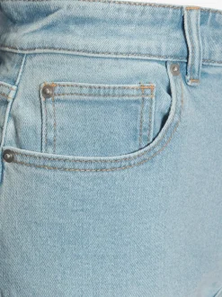 Jean large pour femme à ceinture haute et 5 poches