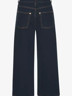 Jean large pour femme à ceinture haute et 5 poches