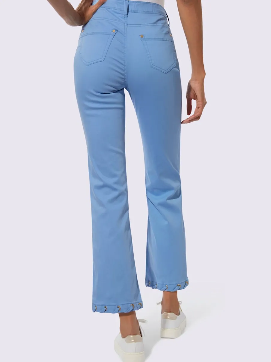Jean 7/8 mélange coton et lyocell avec détails brillants