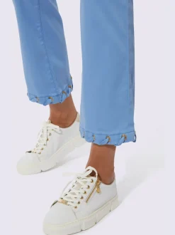 Jean 7/8 mélange coton et lyocell avec détails brillants