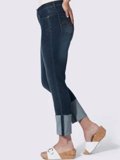 Jean 7/8 moderne avec 5 poches et détails fantaisie