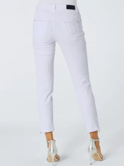 Jean 5 poches avec broderie et strass brillants