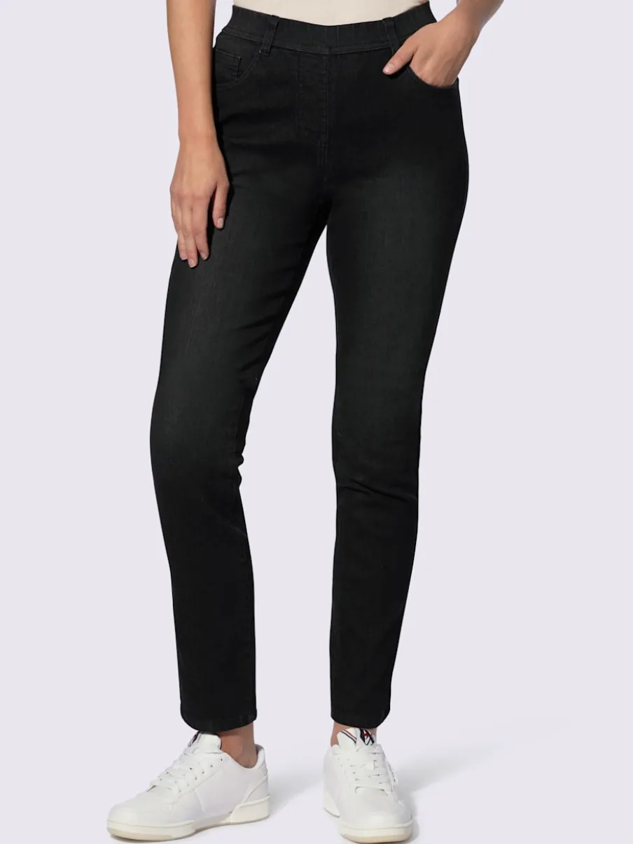 Jean 5 poches avec ceinture élastique pour un confort optimal