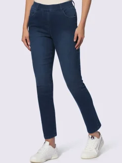 Jean 5 poches avec ceinture élastique pour un confort optimal