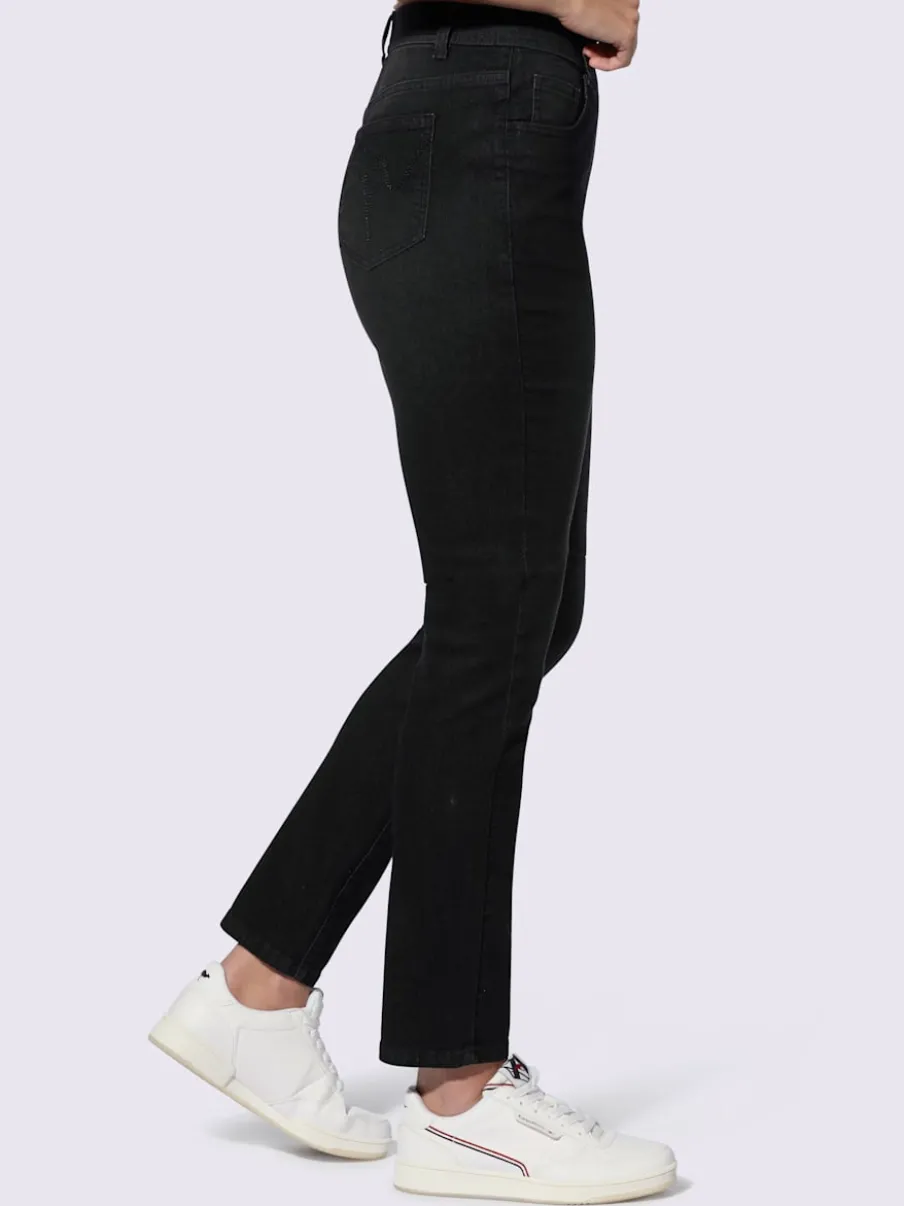 Jean 5 poches avec ceinture élastique pour un confort optimal