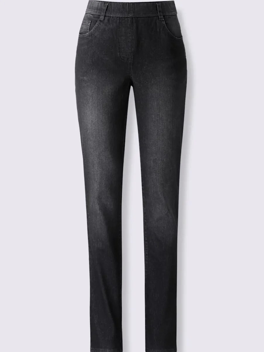 Jean 5 poches avec ceinture élastique pour un confort optimal