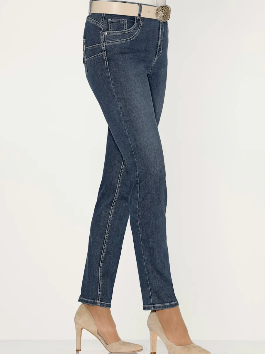 Jean 5 poches avec effet ventre plat et hanches affinées
