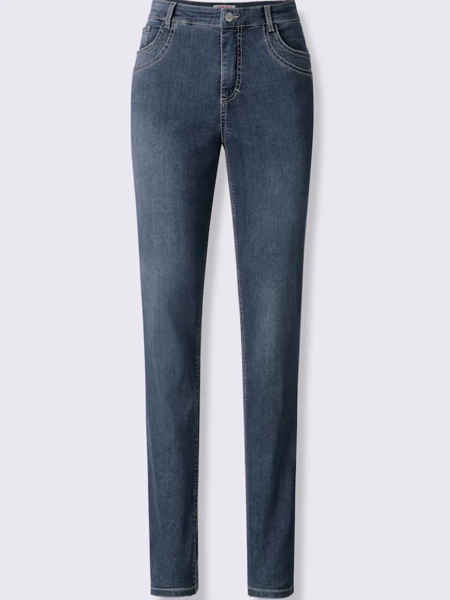 Jean 5 poches avec effet ventre plat et hanches affinées