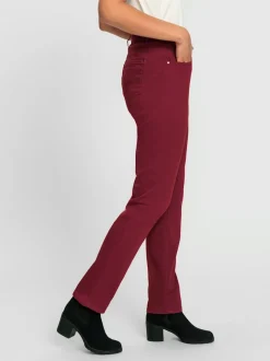 Jean 5 poches avec rivets et ceinture ajustable