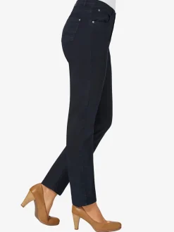 Jean 5 poches avec rivets et ceinture ajustable