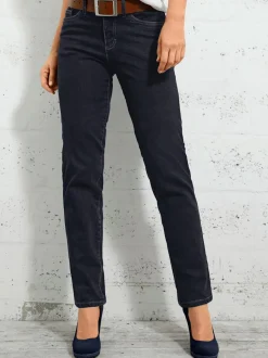 Jean 5 poches avec rivets et ceinture ajustable