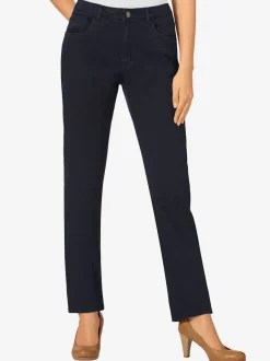 Jean 5 poches avec rivets et ceinture ajustable