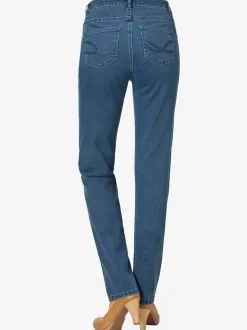 Jean 5 poches avec rivets et ceinture ajustable