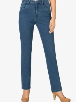 Jean 5 poches avec rivets et ceinture ajustable