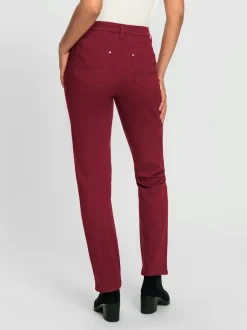 Jean 5 poches avec rivets et ceinture ajustable
